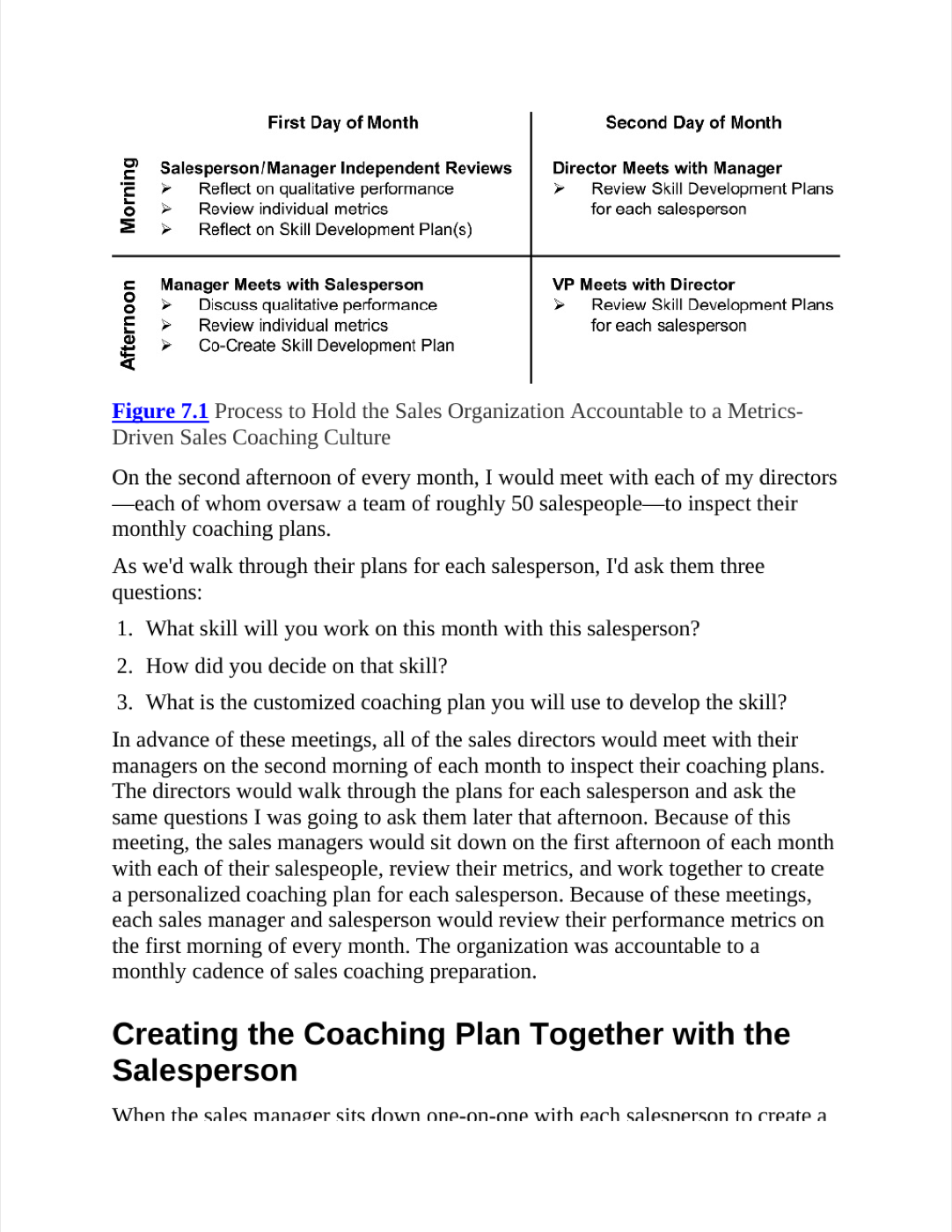 Coaching plan