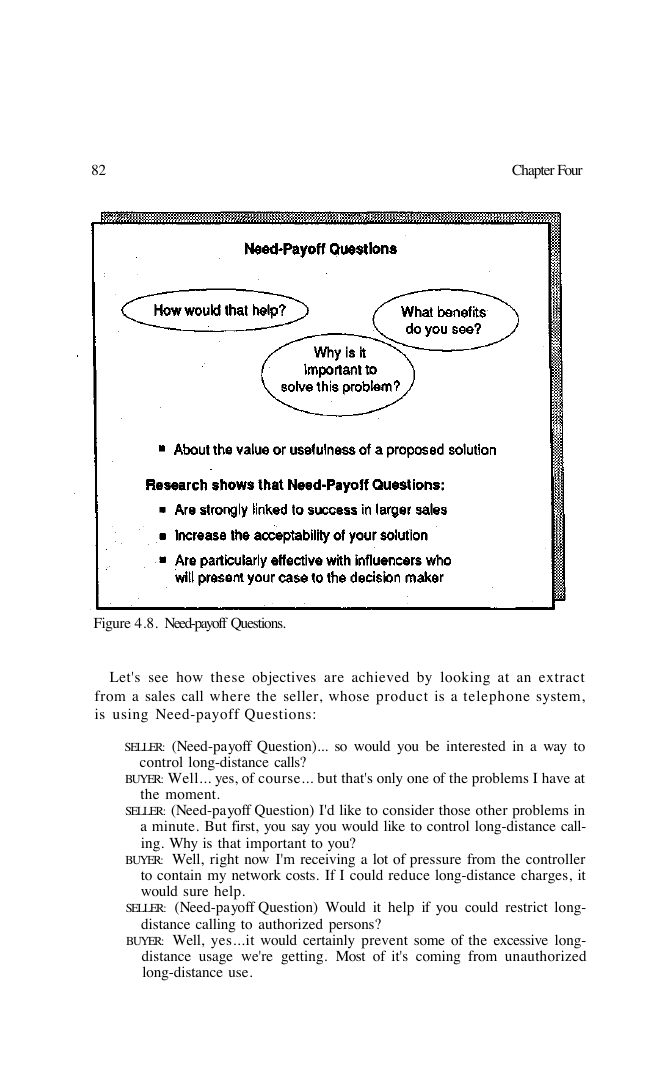 Need-payoff questions figure — Rackham