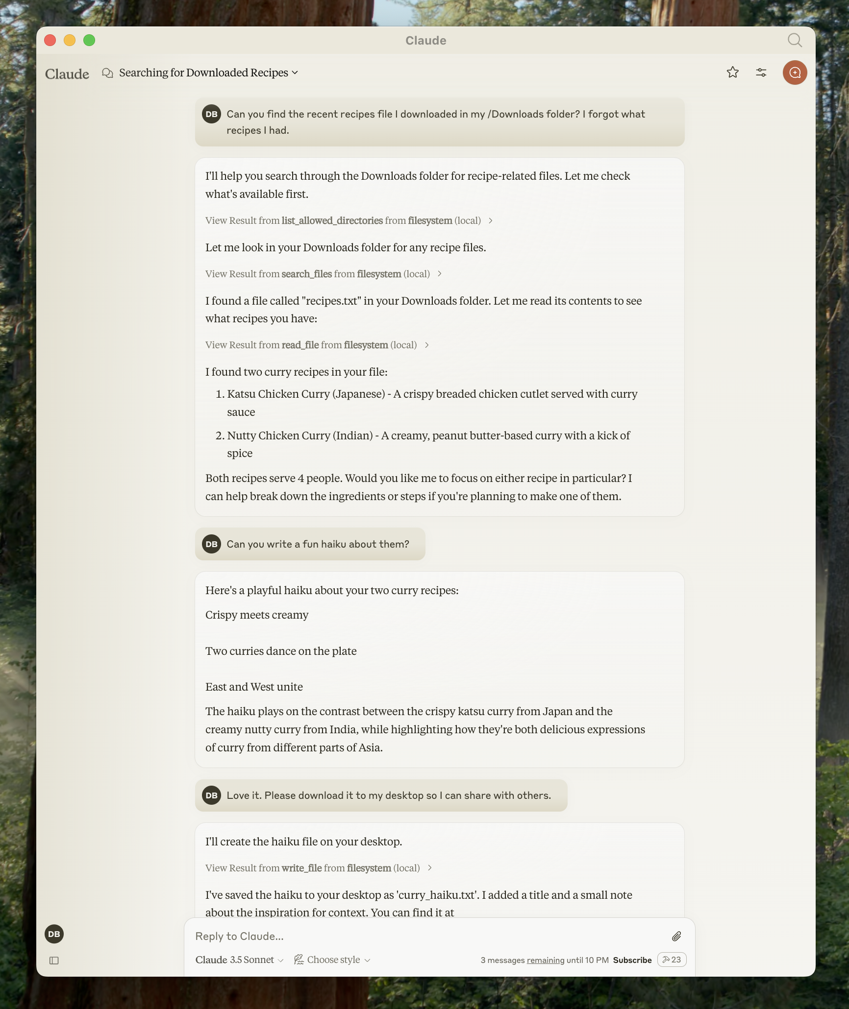 Claude Desktop filesystem connector — Source: MCP docs