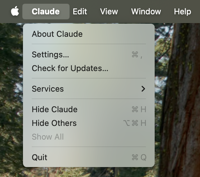 Quickstart menu — Source: MCP docs