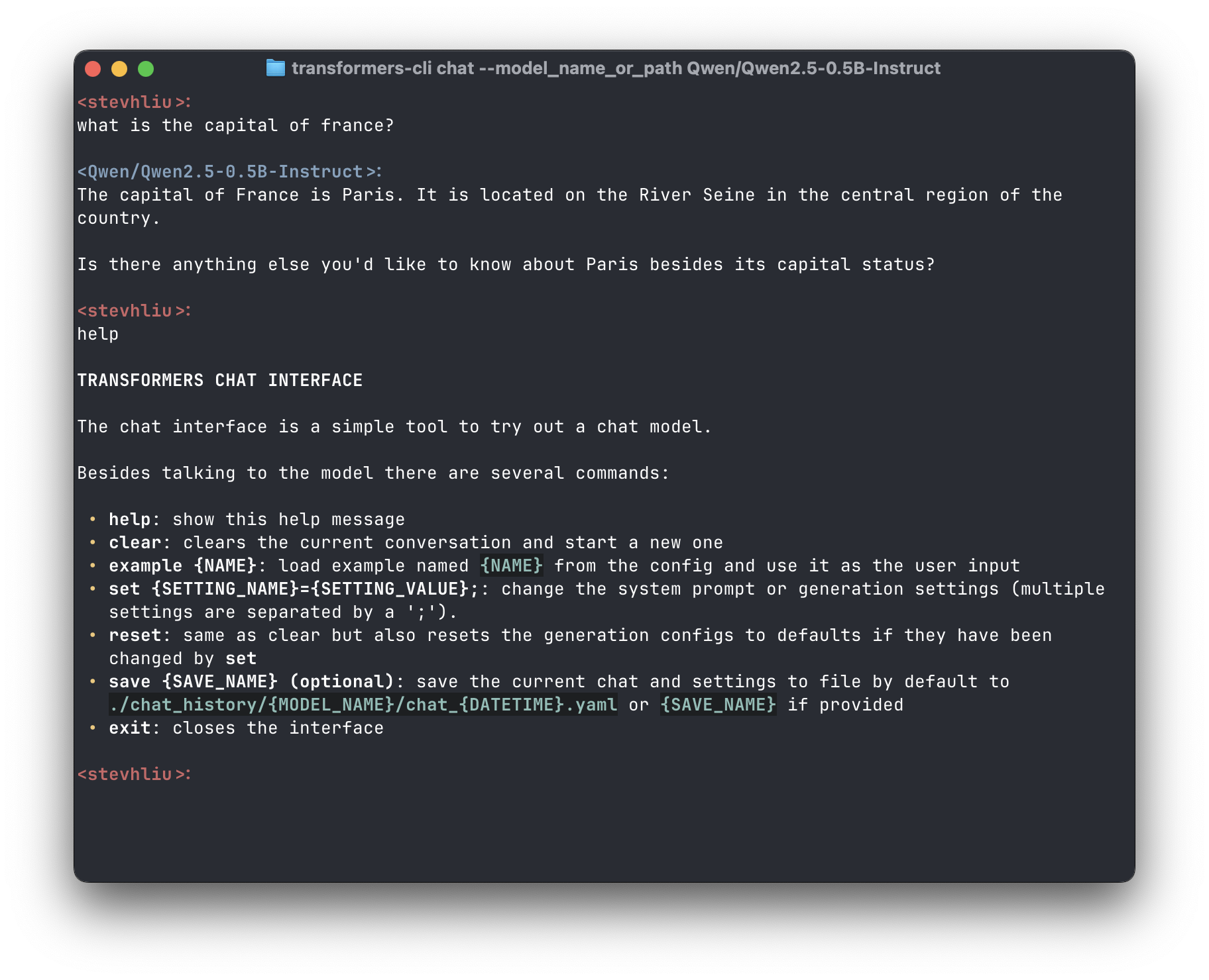Transformers chat CLI — Source: Hugging Face
