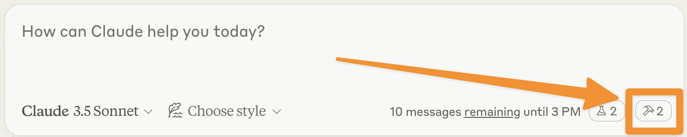 Visual indicator for MCP tools in a host — Source: MCP docs